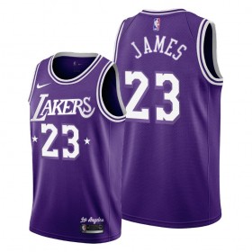 Dres Los Angeles Lakers LeBron James 23 Nike 2021-22 City Edition Throwback 60s Swingman